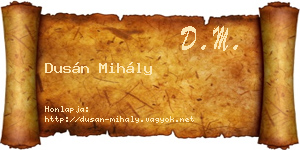 Dusán Mihály névjegykártya